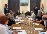 ВСТРЕЧА С РОССИЙСКИМИ ГОСТЯМИ ГРАЖДАНСКОГО ФОРУМА ПРОШЛА В ОБЩЕСТВЕННОЙ ПАЛАТЕ