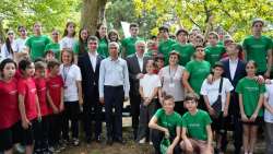 БАДРА ГУНБА ПОСЕТИЛ ДЕТСКИЙ ЛАГЕРЬ &laquo;АԥЕИԥШ&raquo; И УНИВЕРСИТЕТСКУЮ БАЗУ В БАГРЫПСТА